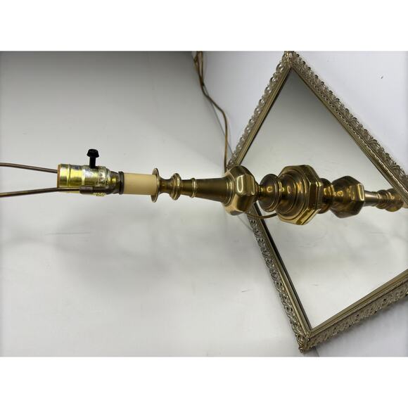 Vintage Berman Solid Brass Footed Table Lamp 19" - Picture 6 of 7